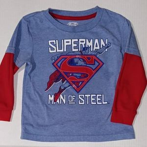 Superman Man of Steel long sleeve shirt TM and DC Comics